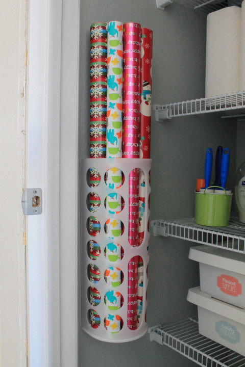 Get your gift wrap rolls stored & organized. Once and for all - IKEA Hackers